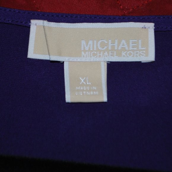 Michael Kors Purple Top with Ladderback Sleeves - XL - Picture 8 of 11
